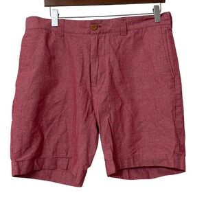J. Crew Gramercy Men's Red Chino‎ Shorts Size 34W Flat Front Casual Summer